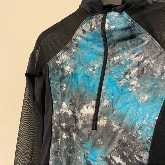 WEISSMAN Elite Dance mesh blue Splattered Metallic Leotard NV12029 LC 10/12 - Picture 4 of 12